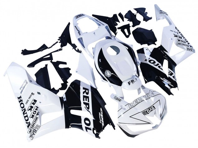 Carene Moto Honda CBR600RR 2013-2026 - Bianco Nero Lucido Repsol