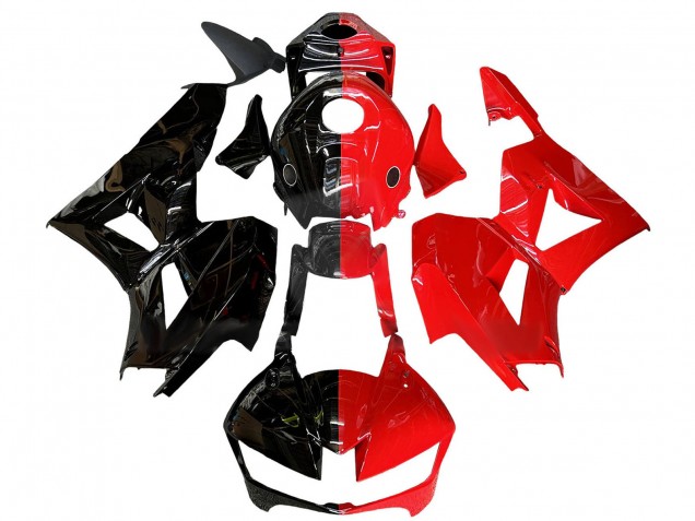 Carene Moto Honda CBR600RR 2013-2026 - Nero Lucido Rosso Diviso