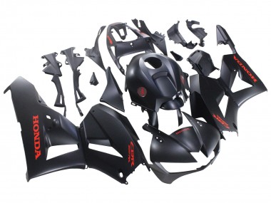Carena Moto Honda CBR600RR 2013-2023 - Nero Opaco Rosso Decals Fabbrica