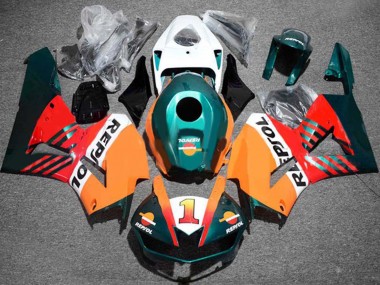 Carena Moto Honda CBR600RR 2013-2023 - Arancia Bianco Rosso Nero Lucido Verde Scuro Repsol 1 Fabbrica