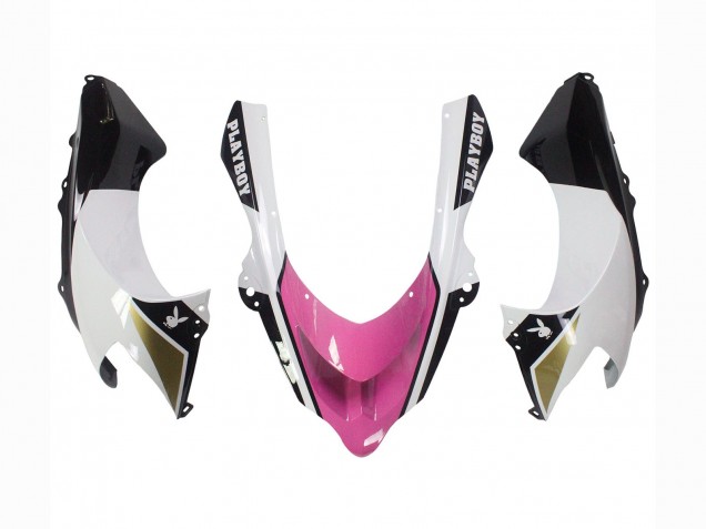 Carena Moto Kawasaki ZX10R 2004-2005 - Nero Rosa Bianco Playboy Motul