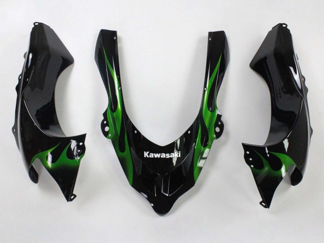 Carena Moto Kawasaki ZX10R 2004-2005 - Nero Verde Fiamma Ninja