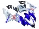 Carena Moto Kawasaki ZX10R 2004-2005 - Lucido Blu Bianco Fiat Motul