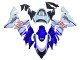 Carena Moto Kawasaki ZX10R 2004-2005 - Lucido Blu Bianco Fiat Motul