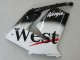 Carena Moto Kawasaki ZX10R 2004-2005 - Bianco Nero West Ninja