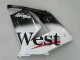 Carena Moto Kawasaki ZX10R 2004-2005 - Bianco Nero West Ninja