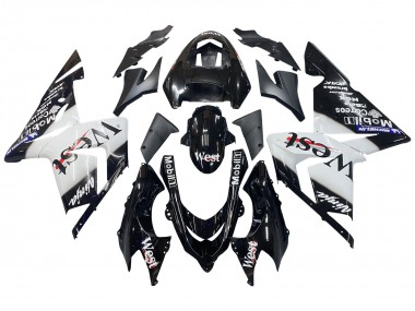 Carena Moto Kawasaki ZX10R 2004-2005 - Bianco Nero West Ninja Fabbrica