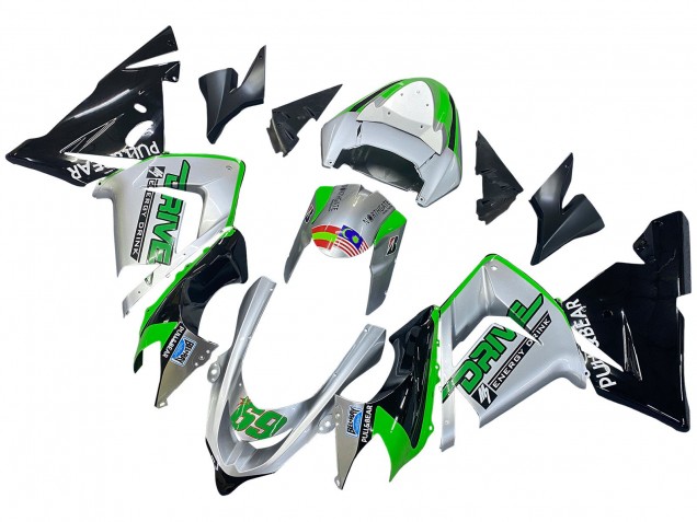 Carena Moto Kawasaki ZX10R 2004-2005 - Verde Argento Nero 69