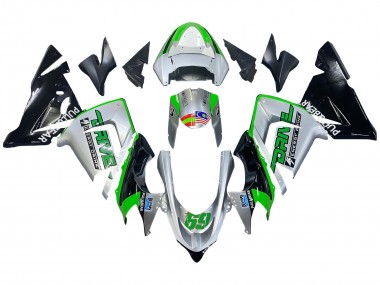 Carena Moto Kawasaki ZX10R 2004-2005 - Verde Argento Nero 69 Fabbrica