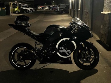 Carena Moto Kawasaki ZX10R 2006-2007 - Nero Lucido Bianco Circle Fabbrica