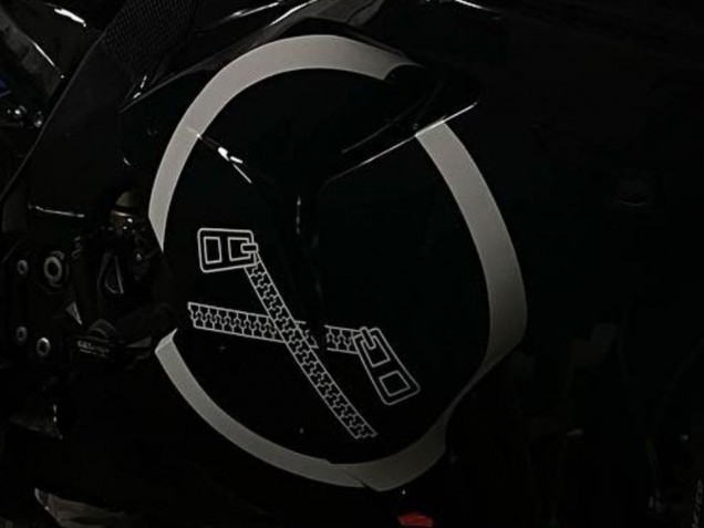Carena Moto Kawasaki ZX10R 2006-2007 - Nero Lucido Bianco Circle