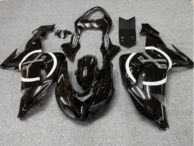 Carena Moto Kawasaki ZX10R 2006-2007 - Nero Lucido Bianco Circle