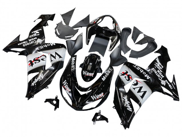 Carena Moto Kawasaki ZX10R 2006-2007 - Nero Lucido Bianco West