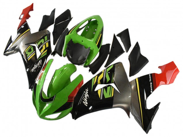 Carena Moto Kawasaki ZX10R 2006-2007 - Verde Grigio Rosso Nero Giallo