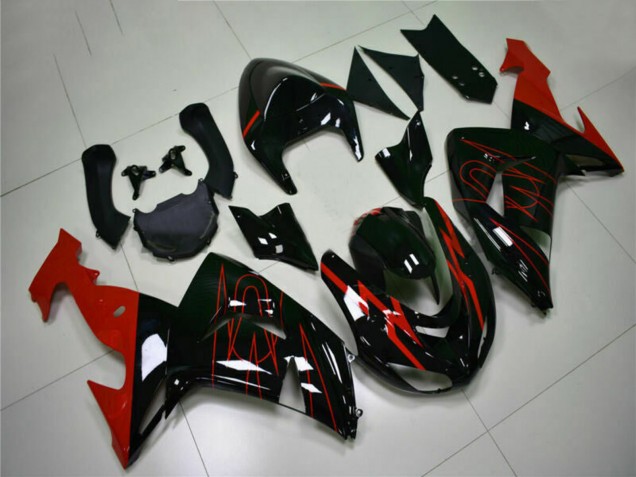 Carena Moto Kawasaki ZX10R 2006-2007 - Nero Lucido Rosso