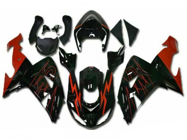 Carena Moto Kawasaki ZX10R 2006-2007 - Nero Lucido Rosso