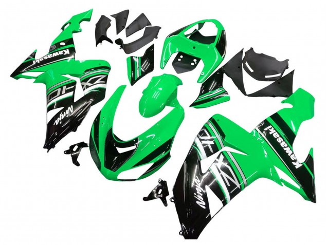 Kit Carena Moto Kawasaki ZX10R 2006-2007 - Verde Bianco Nero