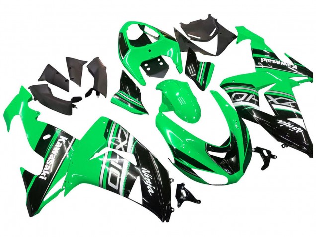 Kit Carena Moto Kawasaki ZX10R 2006-2007 - Verde Bianco Nero