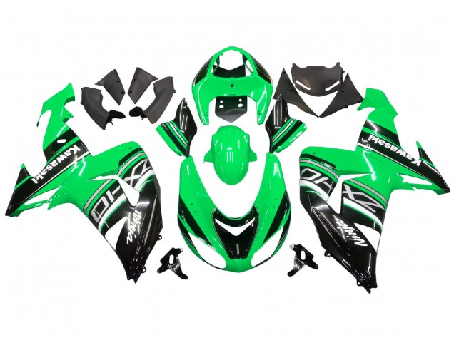 Kit Carena Moto Kawasaki ZX10R 2006-2007 - Verde Bianco Nero