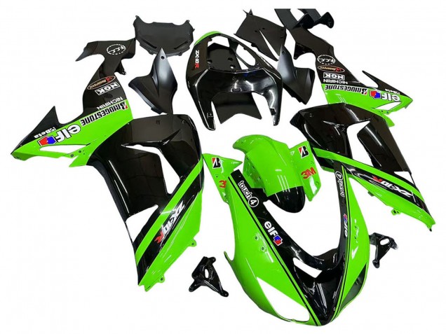 Carena Moto Kawasaki ZX10R 2006-2007 - Verde Nero Elf Touch4 3M