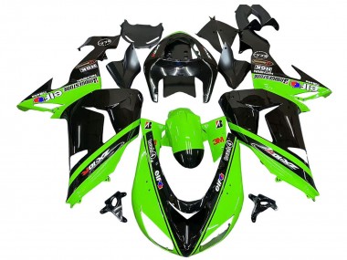 Carena Moto Kawasaki ZX10R 2006-2007 - Verde Nero Elf Touch4 3M Fabbrica