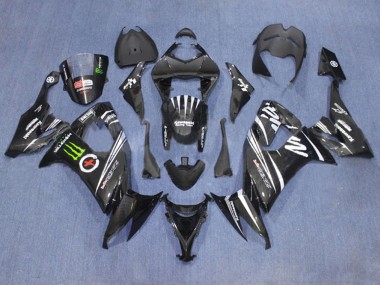 Carena Moto Kawasaki ZX10R 2006-2007 - Nero Opaco Bianco Verde Mostro Fabbrica