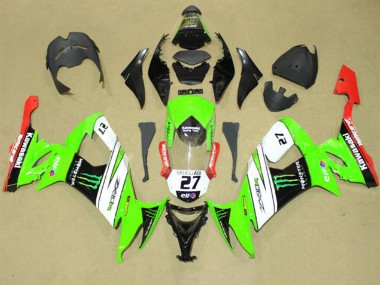Carena Moto Kawasaki ZX10R 2008-2010 - Verde Bianco Rosso Nero Elf Verde Mostro Energy 27 Fabbrica