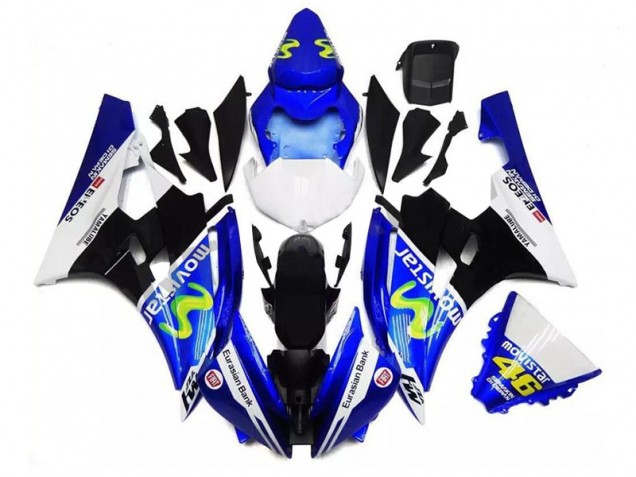 Carena Moto Yamaha YZF R6 2006-2007 - Blu Bianco Nero Verde MoviStar ENEOS Yamalube 46