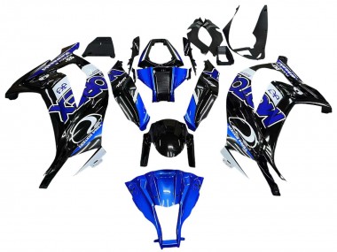 Carena Moto Kawasaki ZX10R 2011-2015 - Blu Bianco Nero Lucido Fabbrica