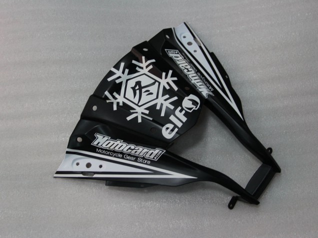 Carena Moto Kawasaki ZX10R 2011-2015 - Nero Lucido Bianco Elf Nevicare Decal