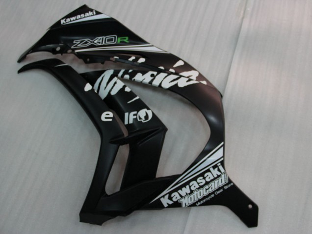 Carena Moto Kawasaki ZX10R 2011-2015 - Nero Lucido Bianco Elf Nevicare Decal