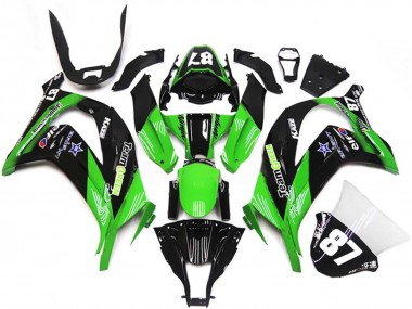 Carena Moto Kawasaki ZX10R 2011-2015 - Verde Nero Lucido Blu Stella Team Verde 87 Fabbrica