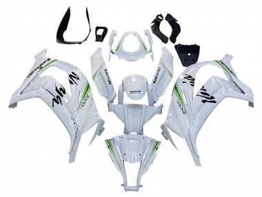 Carena Moto Kawasaki ZX10R 2011-2015 - Bianco Verde Banda Nero Ninja Fabbrica
