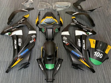 Carena Moto Kawasaki ZX10R 2011-2015 - Nero Opaco Bianco Giallo Verde Elf Trick Star Frtr 100 Fabbrica