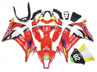 Carena Moto Kawasaki ZX10R 2011-2015 - Rosso Giallo Bianco Nero Verde Blu Trick Star 02 Fabbrica