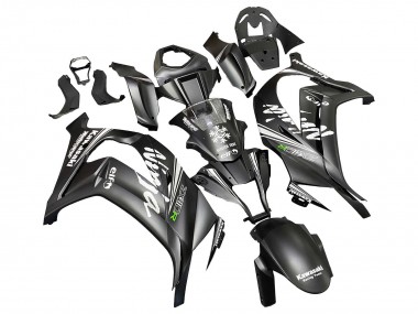 Carena Moto Kawasaki ZX10R 2011-2015 - Nero Opaco Verde Elf Fabbrica