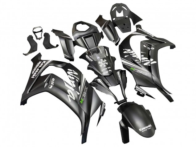 Carena Moto Kawasaki ZX10R 2011-2015 - Nero Opaco Verde Elf
