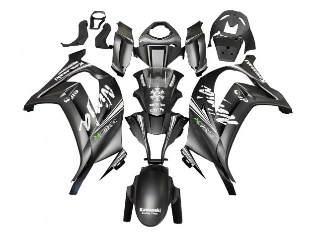Carena Moto Kawasaki ZX10R 2011-2015 - Nero Opaco Verde Elf
