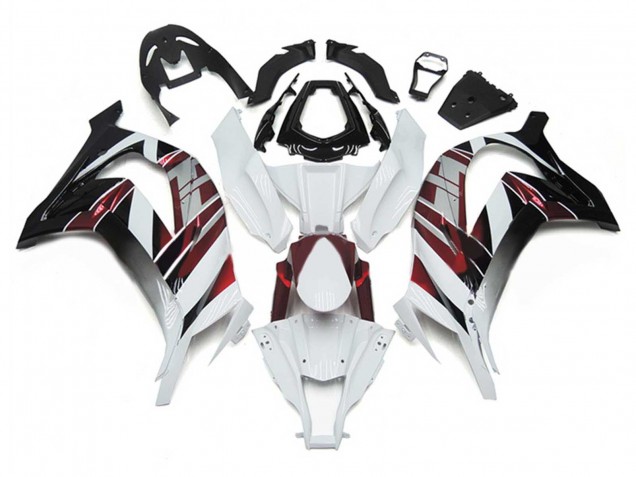 Carena Moto Kawasaki ZX10R 2011-2015 - Bianco Rosso Argento Nero
