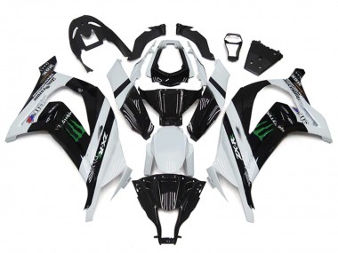 Carena Moto Kawasaki ZX10R 2011-2015 - Bianco Nero Lucido Verde Mostro Fabbrica