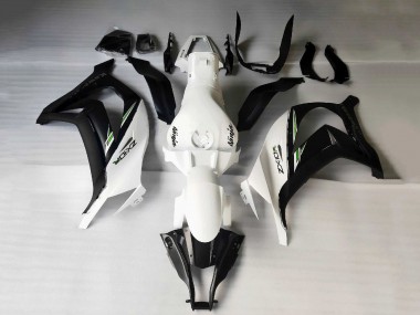 Carena Moto Kawasaki ZX10R 2011-2015 - Bianco Nero Opaco Verde Decals Fabbrica