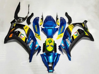Carena Moto Kawasaki ZX10R 2011-2015 - Blu Giallo Nero Squalo Fabbrica