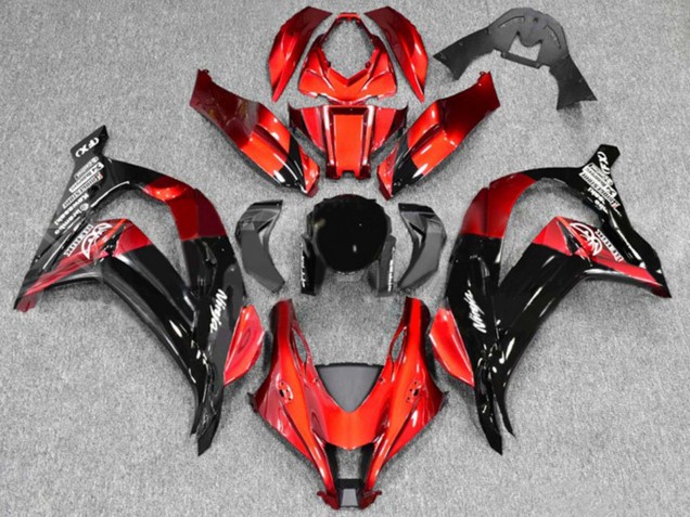 Carena Moto Kawasaki ZX10R 2016-2020 - Rosso Nero Lucido