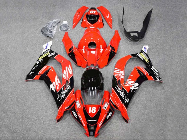 Carena Moto Kawasaki ZX10R 2016-2020 - Rosso Nero Lucido Bianco Mostro 18