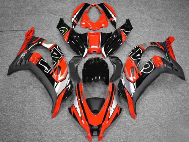 Carena Moto Kawasaki ZX10R 2016-2020 - Rosso Argento Nero Lucido