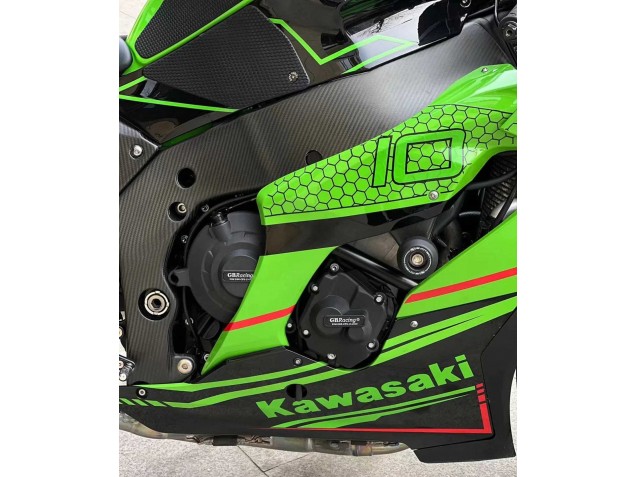 Carena Moto Kawasaki ZX10R 2021-2025 - Verde Nero Lucido