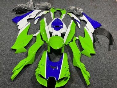 Carena Moto Kawasaki ZX10R 2021-2025 - Bianco Verde Blu Fabbrica