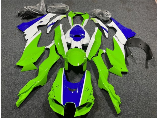 Carena Moto Kawasaki ZX10R 2021-2025 - Bianco Verde Blu