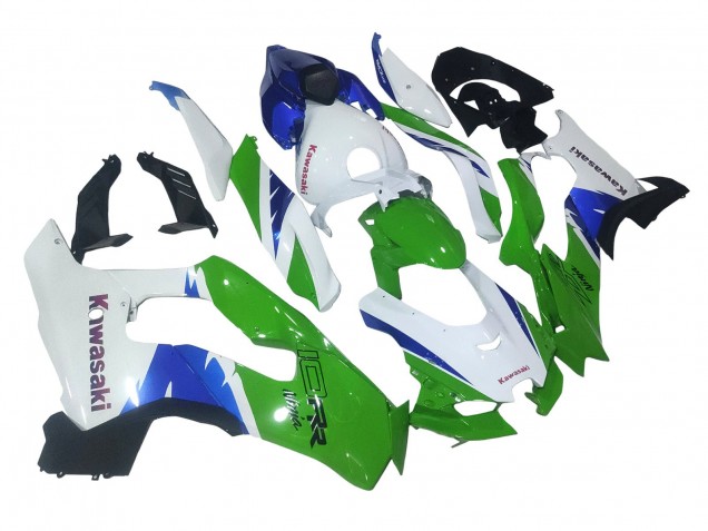 Carena Moto Kawasaki ZX10R 2021-2025 - Bianco Verde Blu Nero