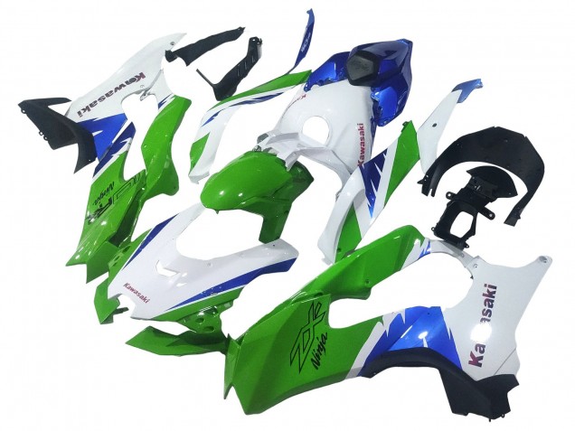 Carena Moto Kawasaki ZX10R 2021-2025 - Bianco Verde Blu Nero